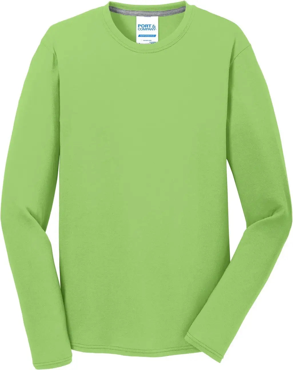 Port & Company Pc381ls co Long Sleeve Performance Blend Tee - Lime