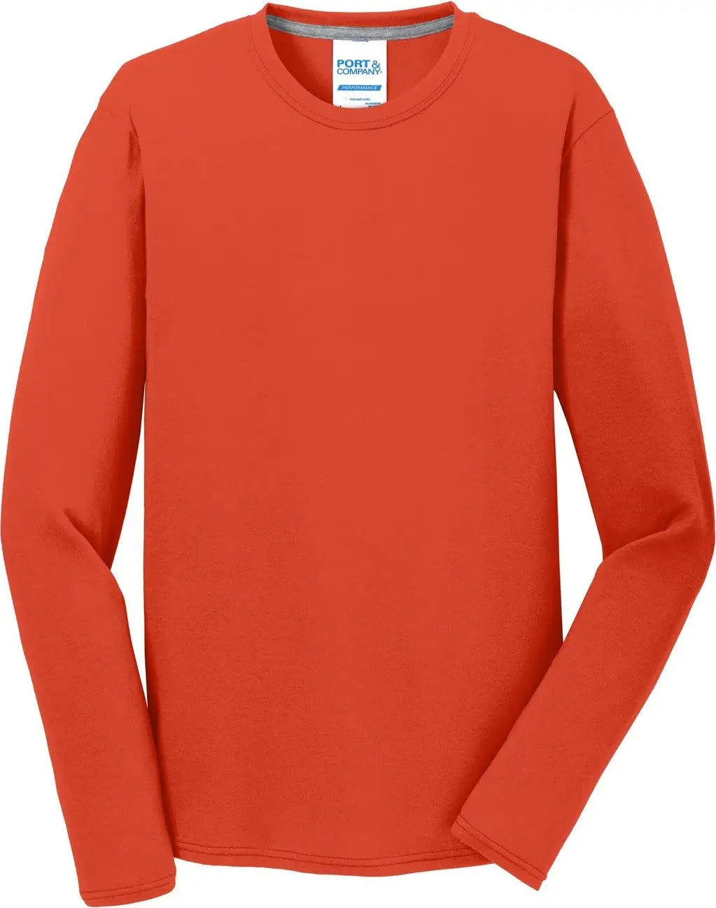 Port & Company Pc381ls co Long Sleeve Performance Blend Tee - Orange