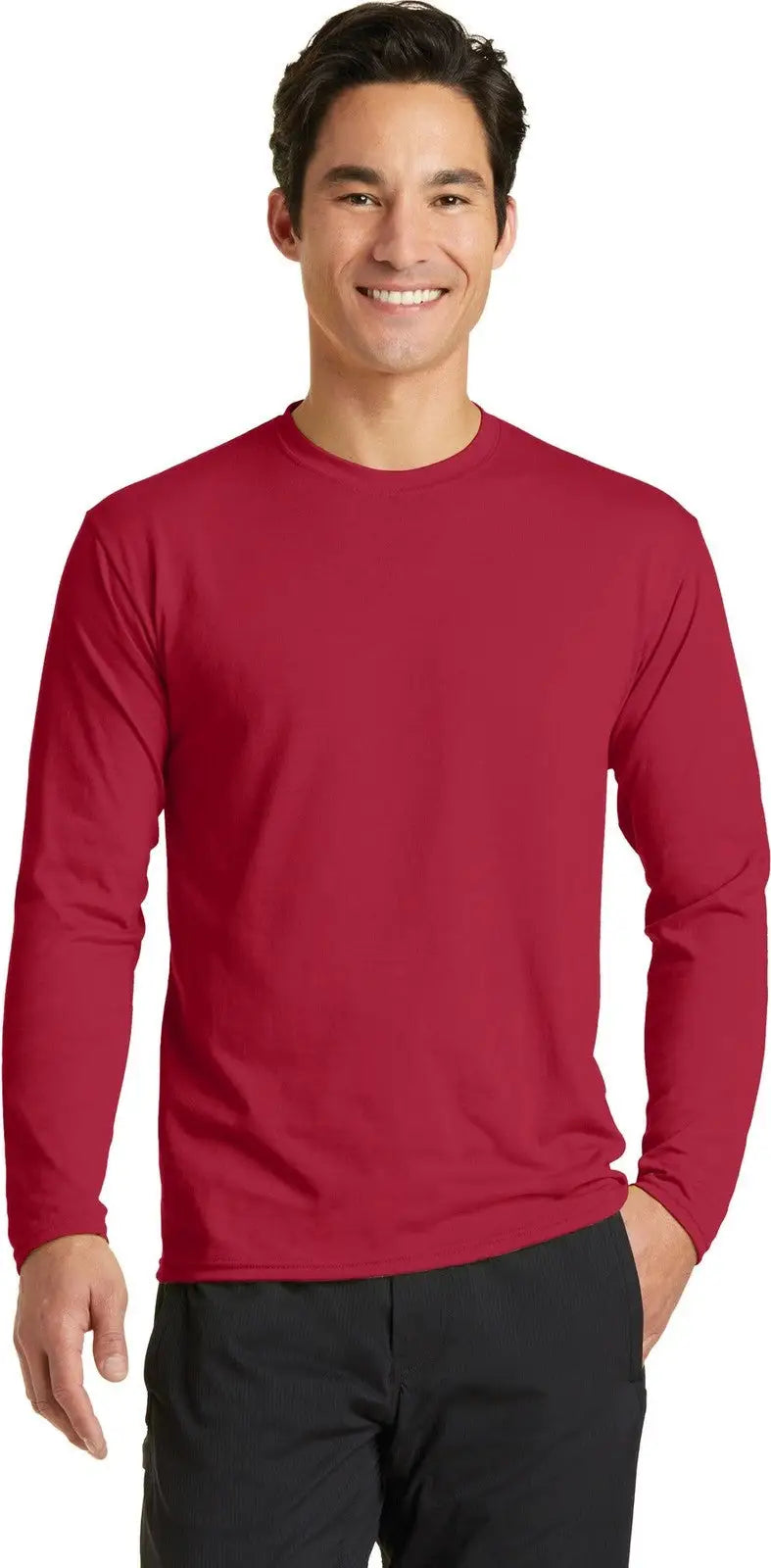 Port & Company Pc381ls co Long Sleeve Performance Blend Tee - Red - Adult s