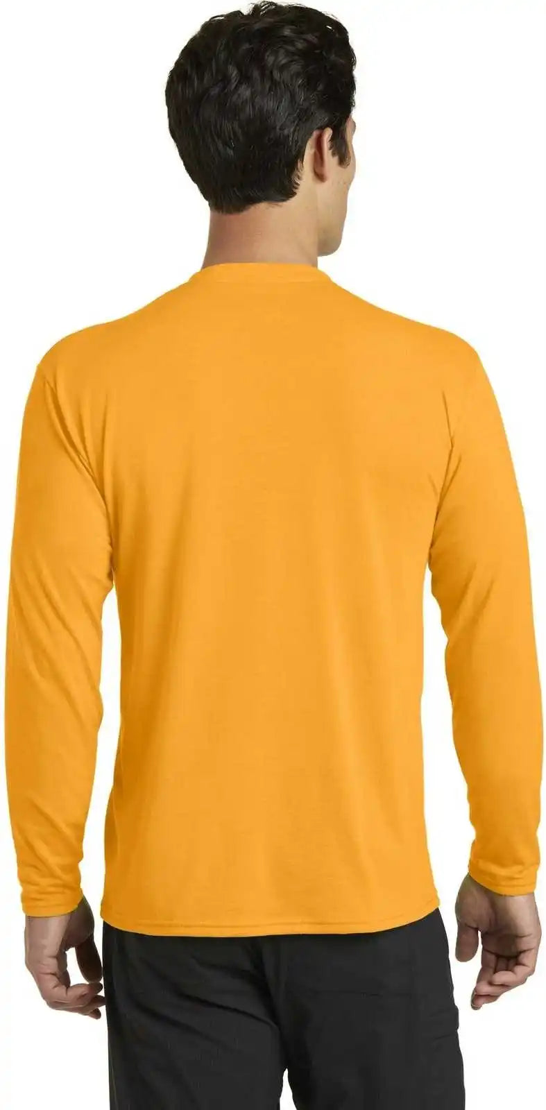 Port & Company Pc381ls Long Sleeve Performance Blend Tee - Gold
