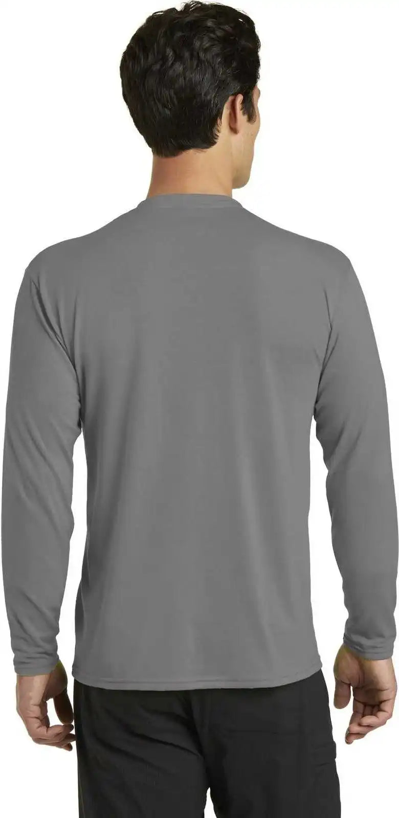 Port & Company Pc381ls Long Sleeve Performance Blend Tee Medium Gray