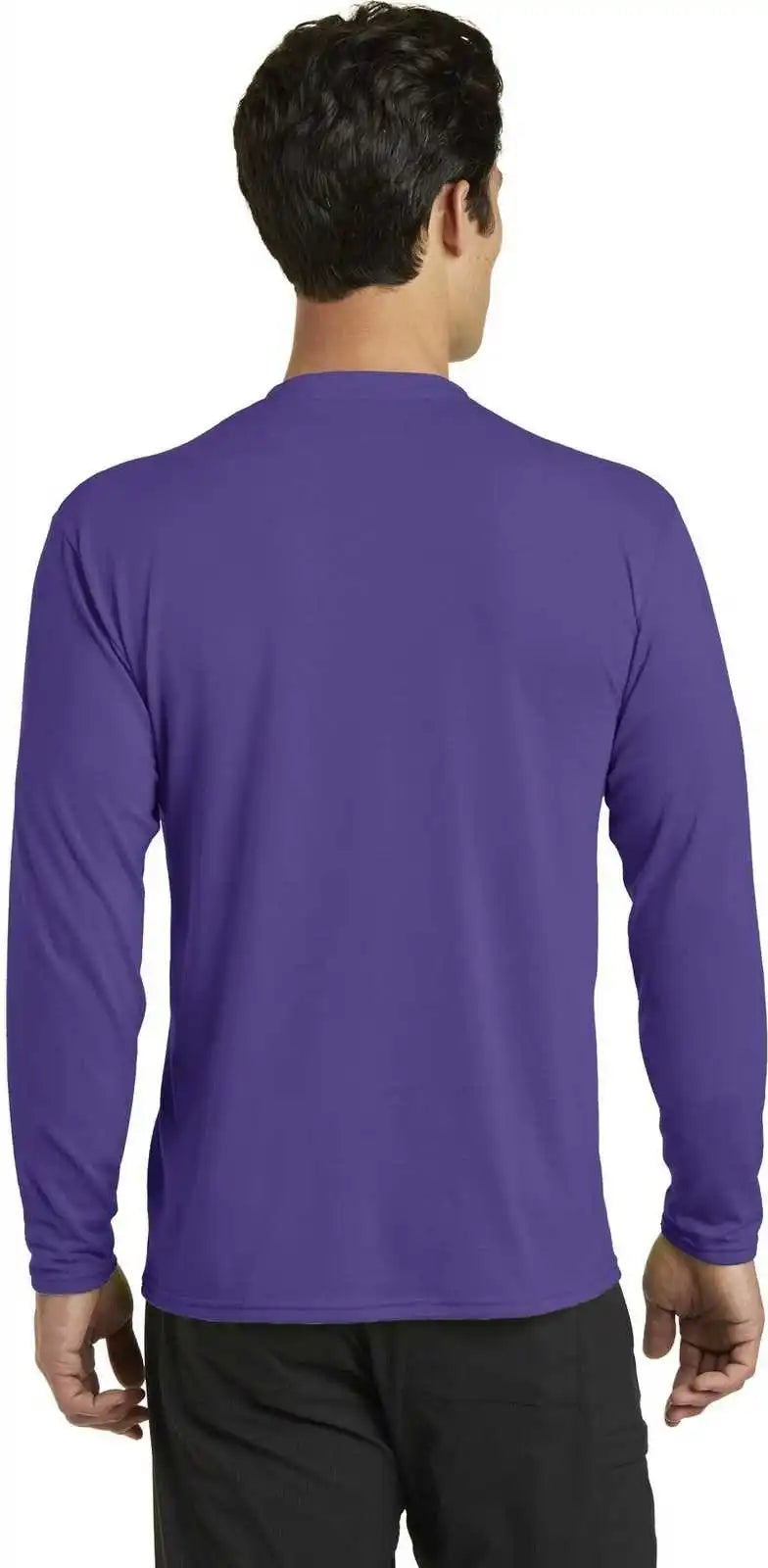 Port & Company Pc381ls Long Sleeve Performance Blend Tee - Purple
