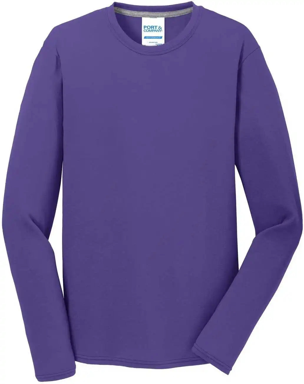 Port &amp; Company Pc381ls Long Sleeve Performance Blend Tee - Purple