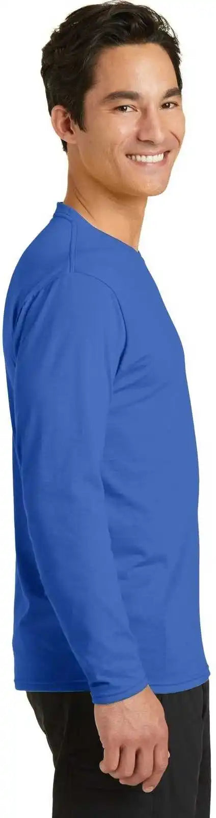 Port &amp; Company Pc381ls Long Sleeve Performance Blend Tee True Royal