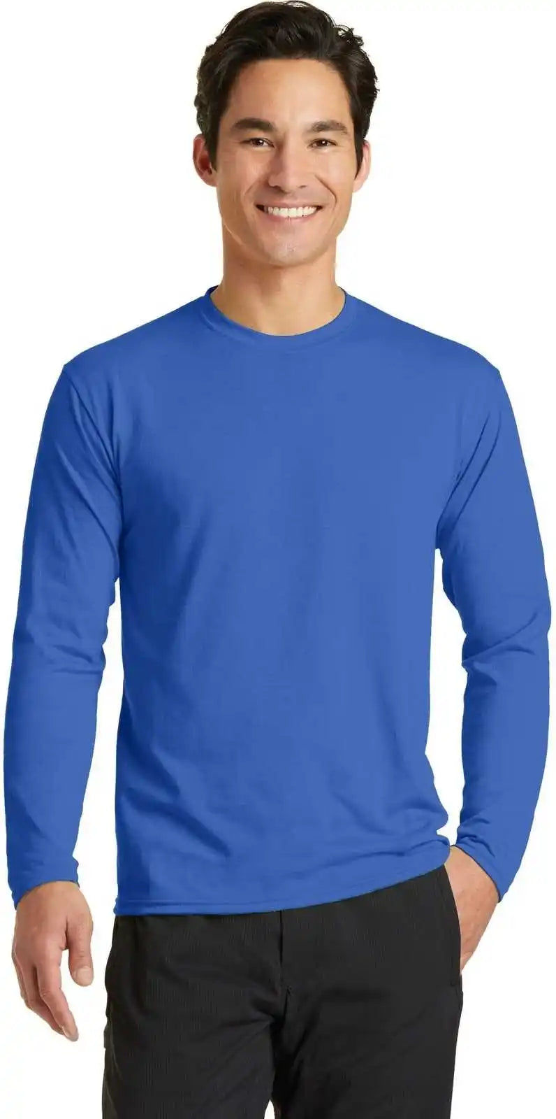 Port & Company Pc381ls Long Sleeve Performance Blend Tee True Royal