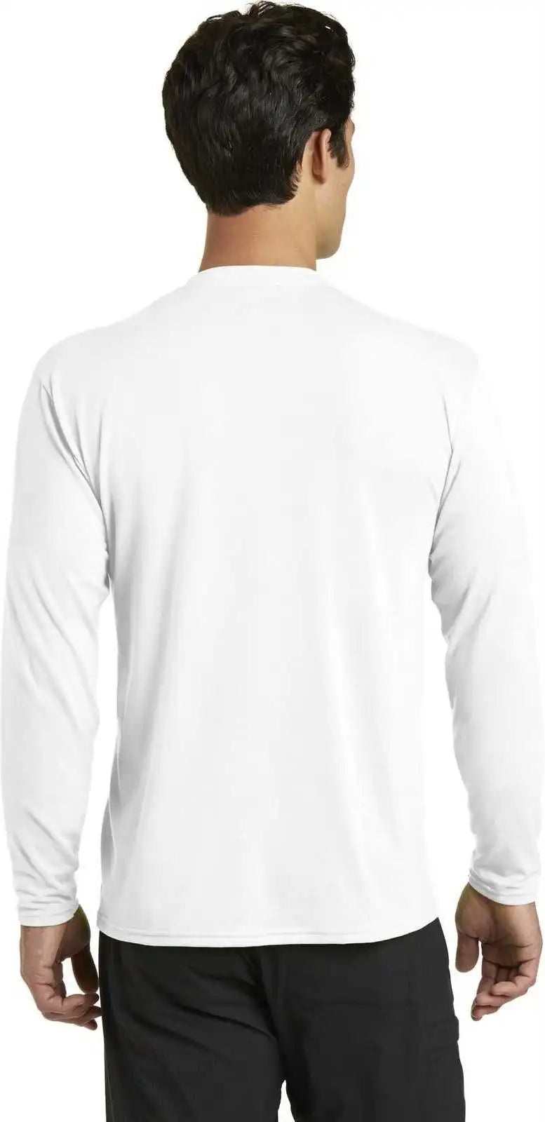 Port & Company Pc381ls Long Sleeve Performance Blend Tee White