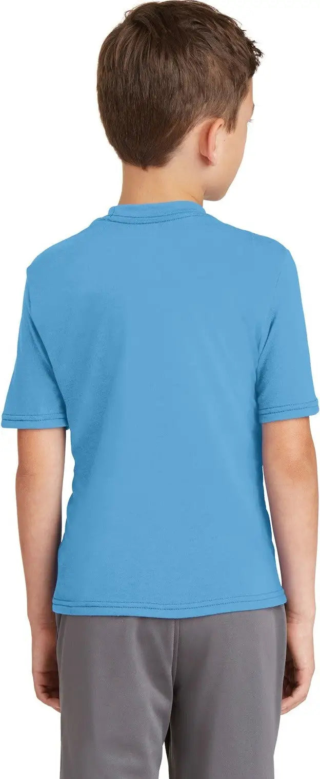 Port & Company Pc381y co Youth Performance Blend Tee - Aquatic Blue