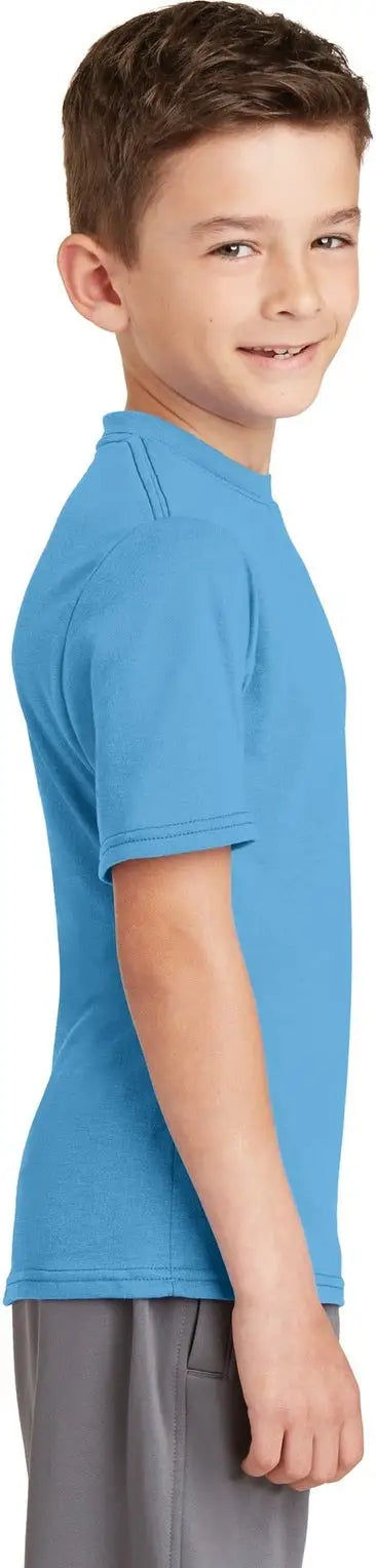 Port & Company Pc381y co Youth Performance Blend Tee - Aquatic Blue