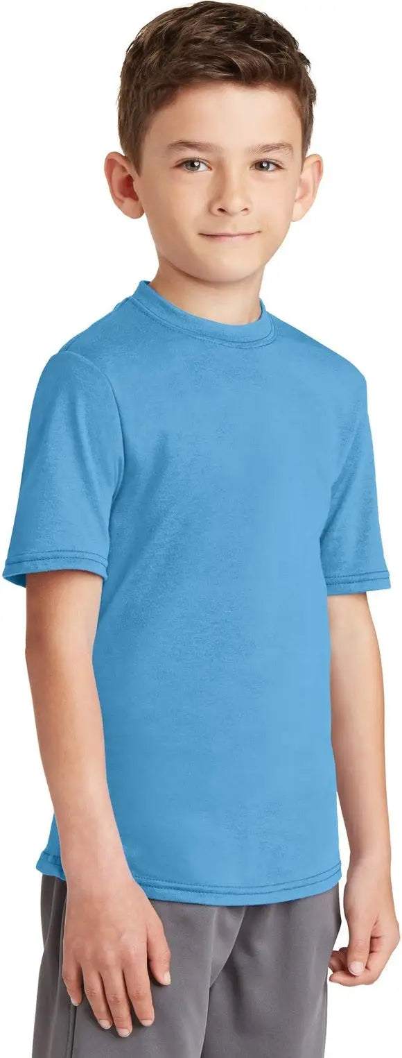 Port & Company Pc381y co Youth Performance Blend Tee - Aquatic Blue