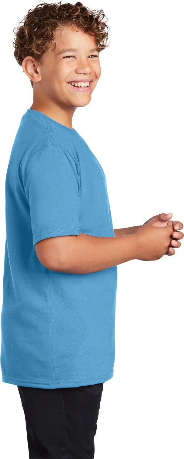 Port & Company Pc381y co Youth Performance Blend Tee - Aquatic Blue
