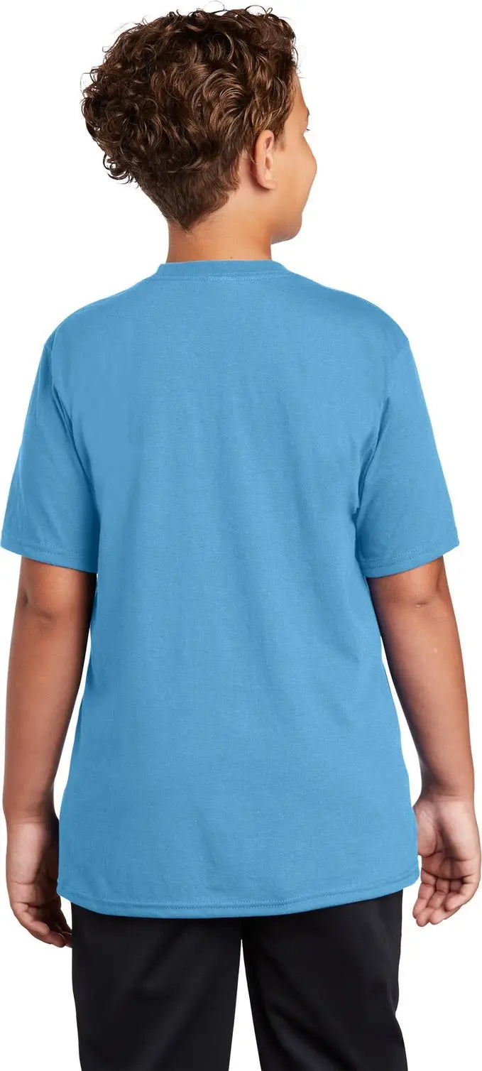 Port & Company Pc381y co Youth Performance Blend Tee - Aquatic Blue