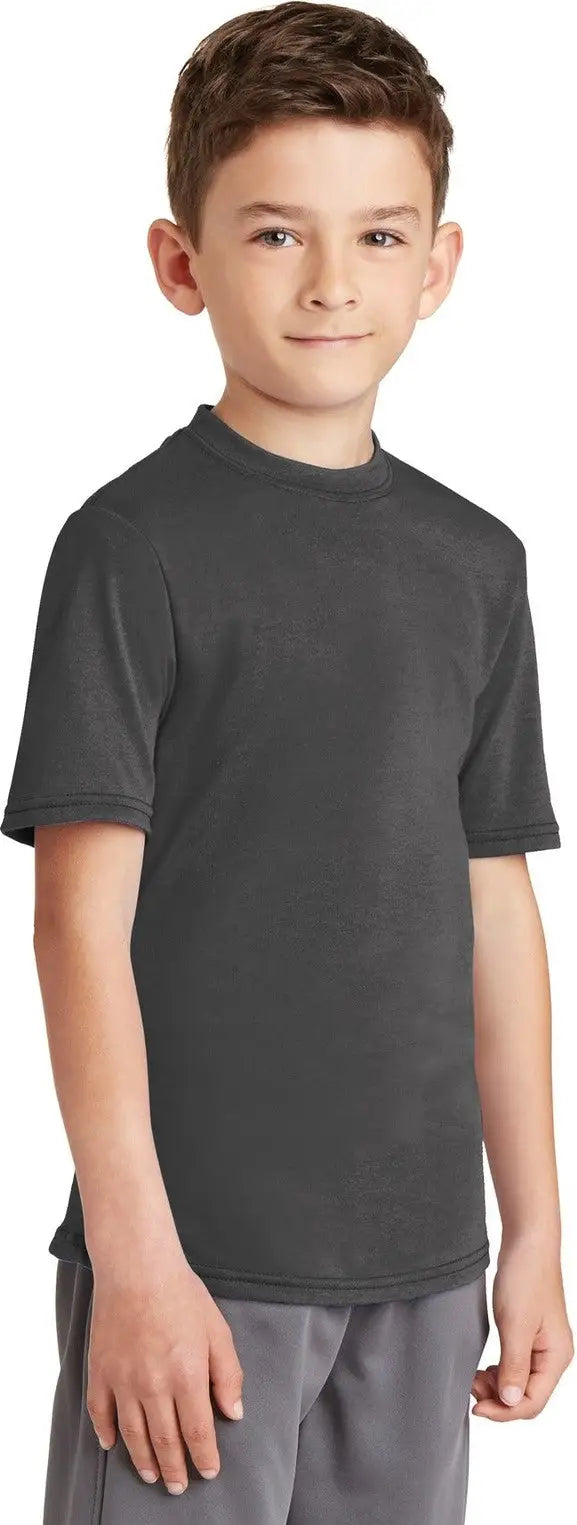 Port & Company Pc381y co Youth Performance Blend Tee - Charcoal