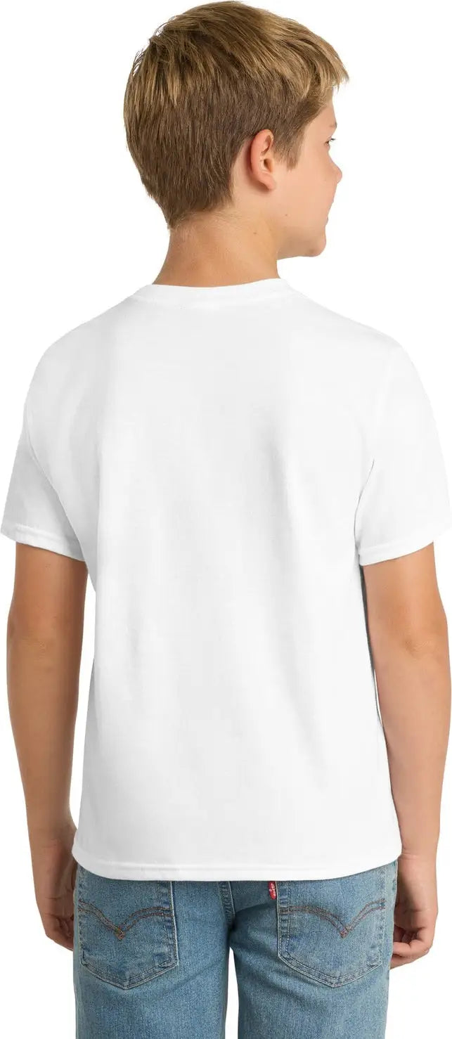 Port & Company Pc381y co Youth Performance Blend Tee - White