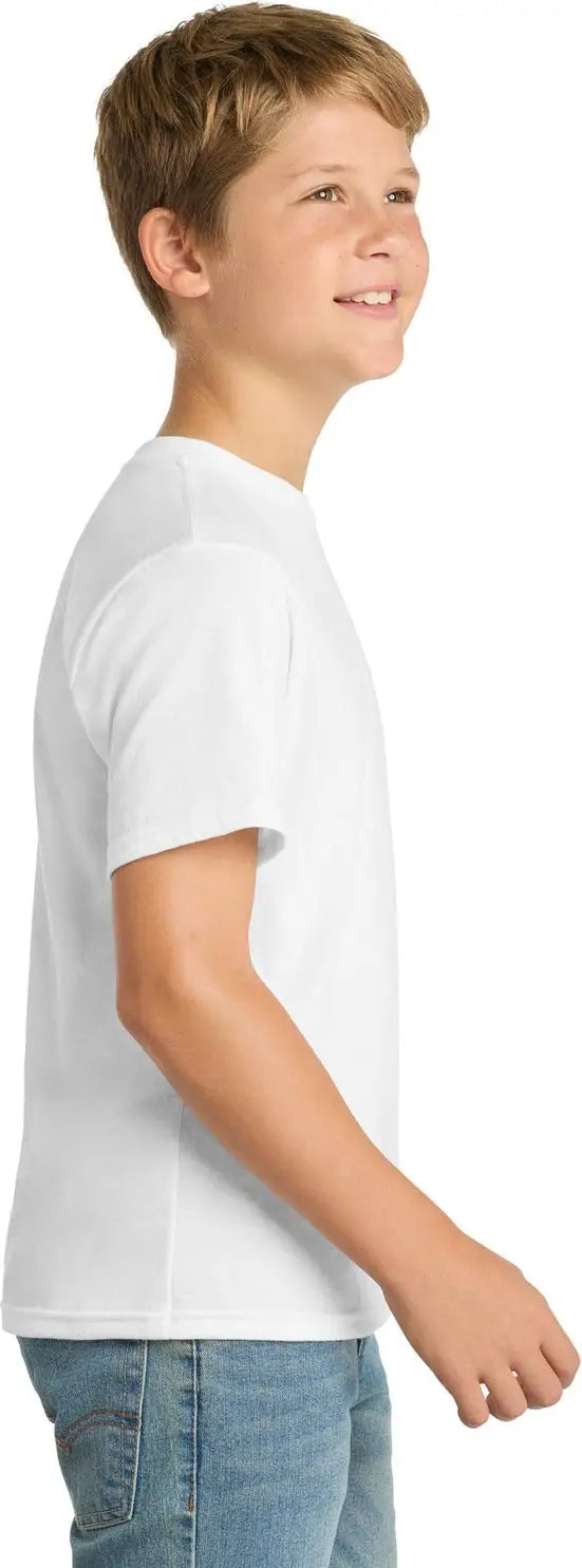 Port & Company Pc381y co Youth Performance Blend Tee - White