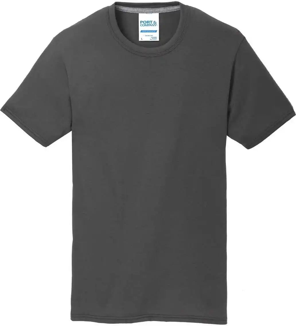 Port &amp; Company Pc381y Youth Performance Blend Tee Charcoal