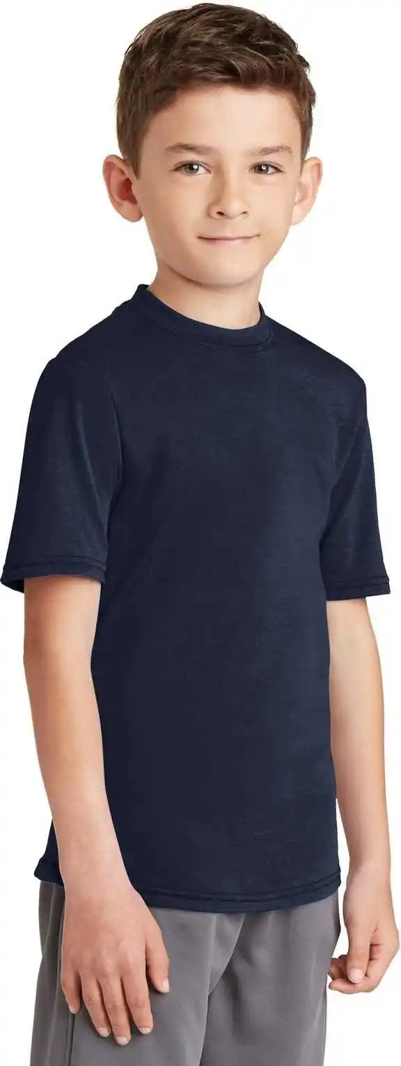 Port &amp; Company Pc381y Youth Performance Blend Tee Deep Navy