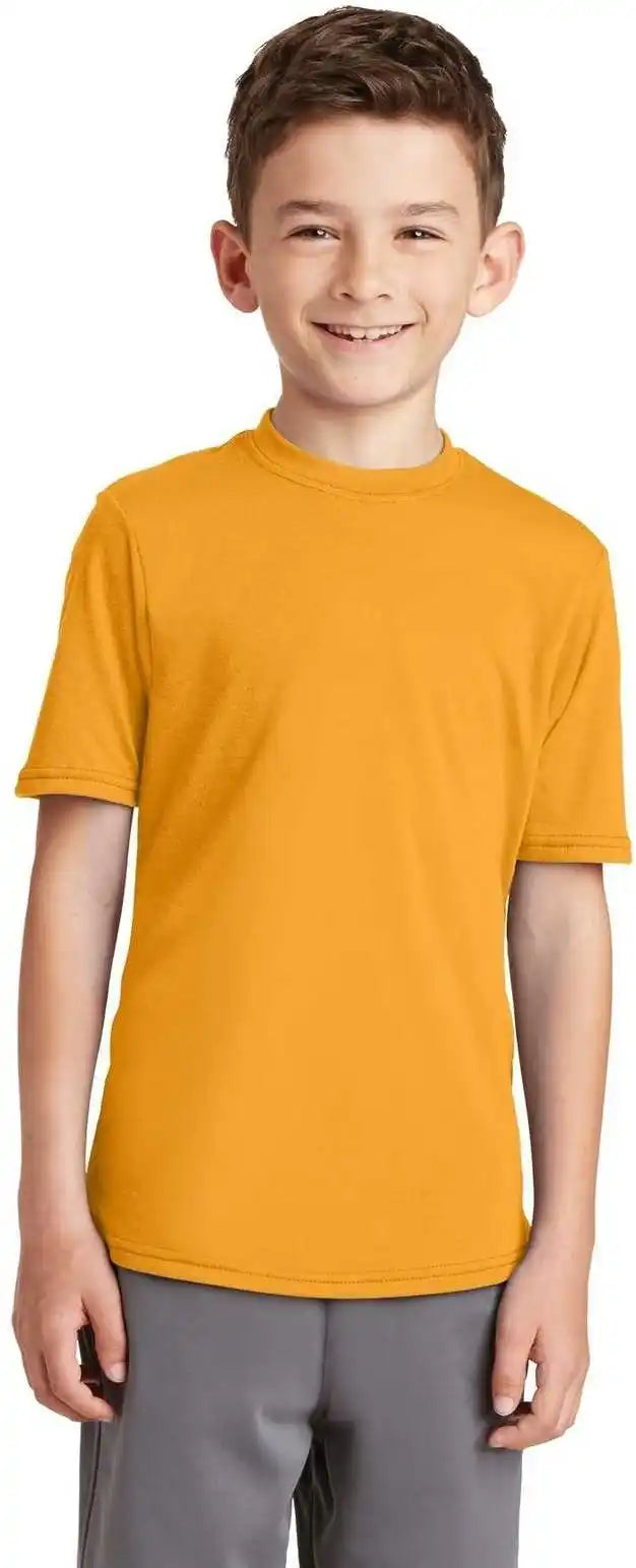 Port & Company Pc381y Youth Performance Blend Tee - Gold