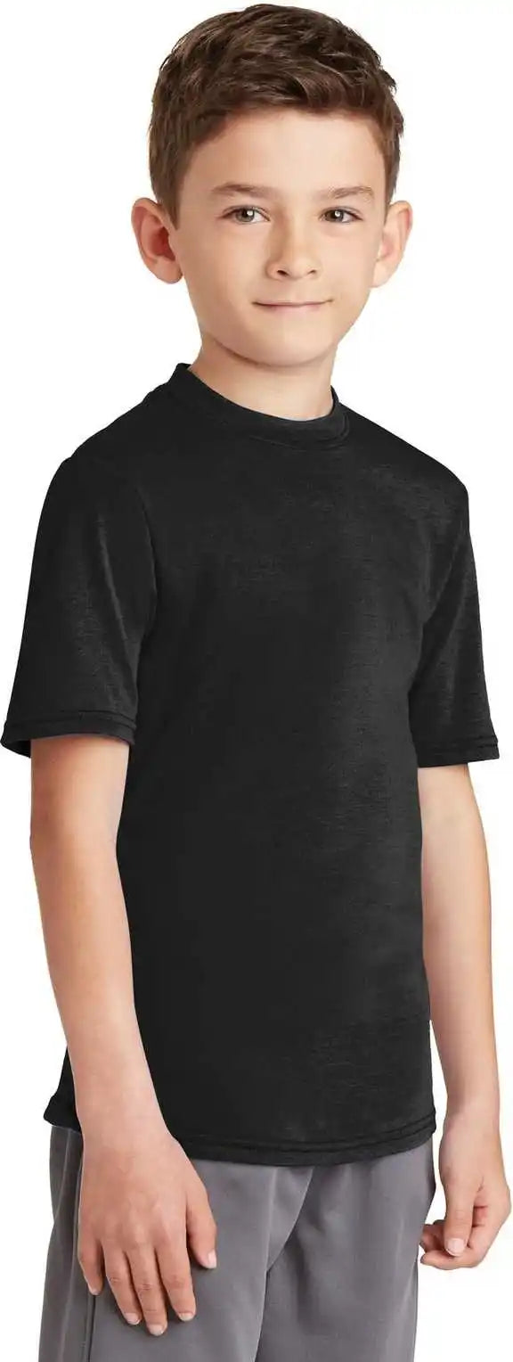 Port &amp; Company Pc381y Youth Performance Blend Tee Jet Black