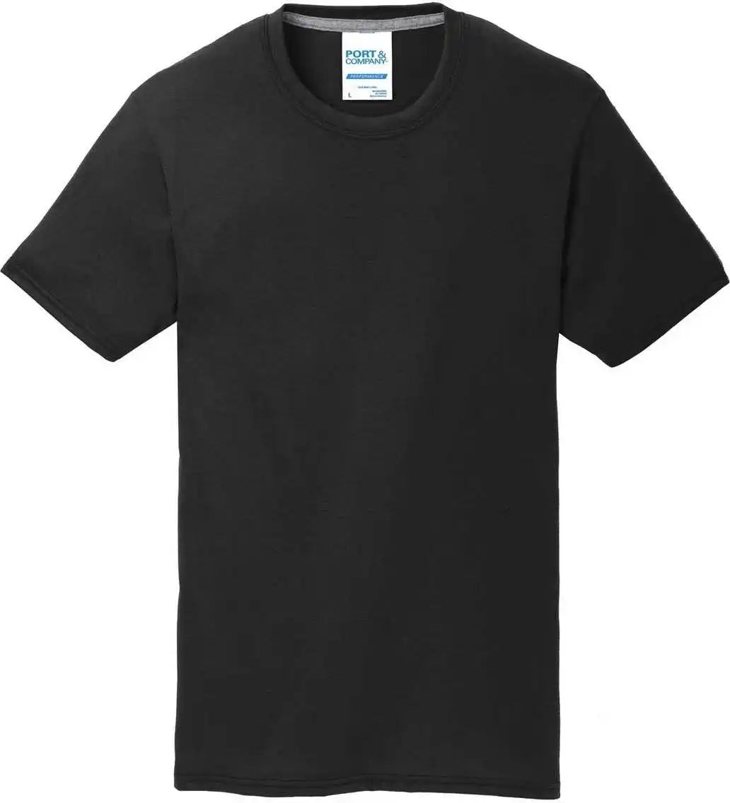 Port &amp; Company Pc381y Youth Performance Blend Tee Jet Black