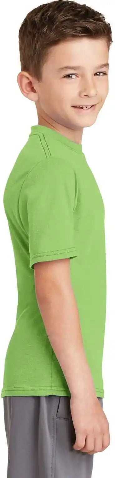 Port &amp; Company Pc381y Youth Performance Blend Tee - Lime