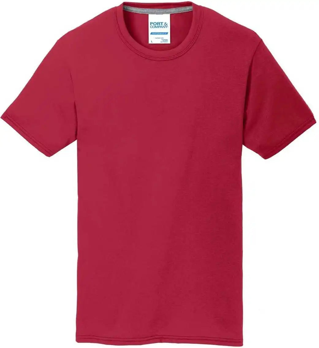 Port &amp; Company Pc381y Youth Performance Blend Tee Red