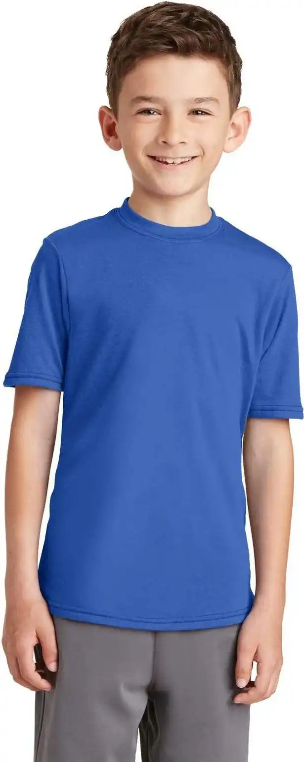 Port & Company Pc381y Youth Performance Blend Tee True Royal