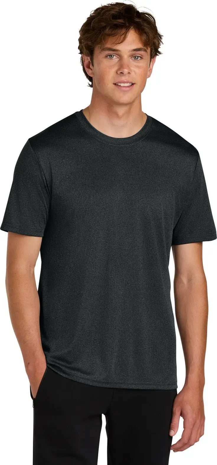 Port & Company Pc390 co Heather Performance Tee - Black - Adult s