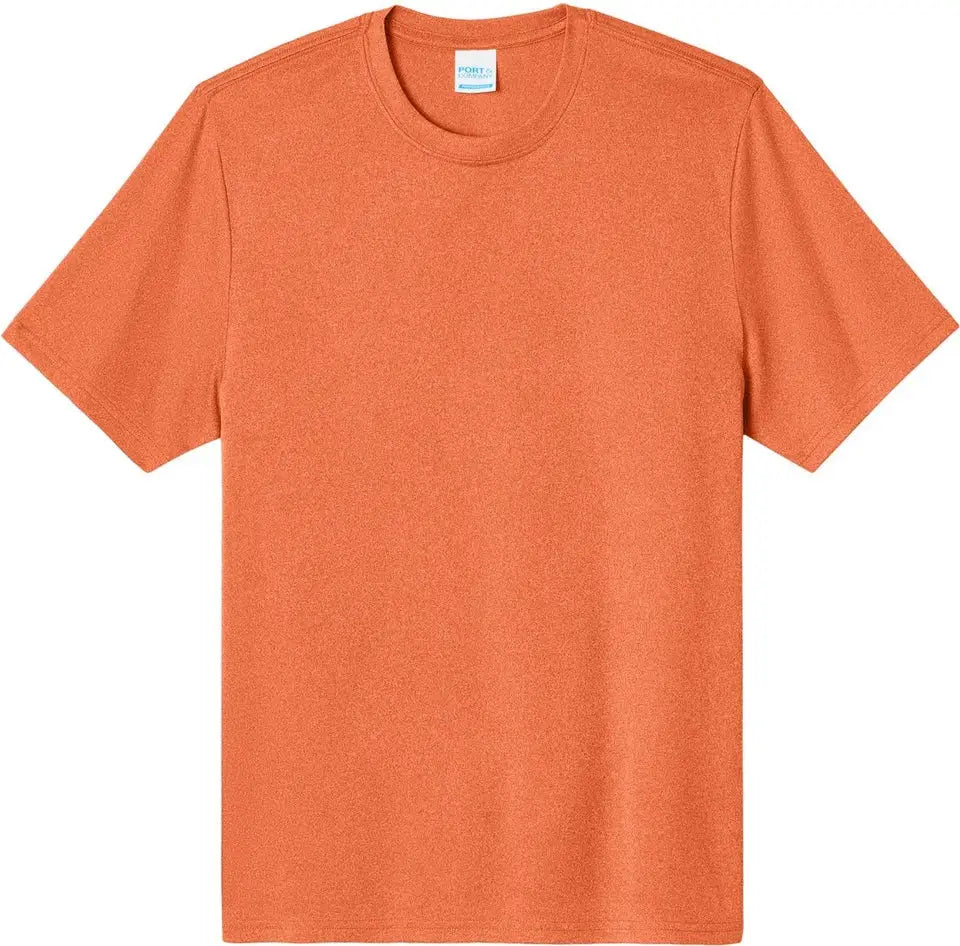 Port & Company Pc390 co Heather Performance Tee - Deep Orange