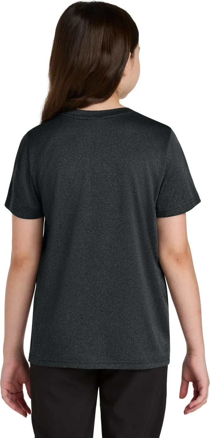 Port & Company Pc390y co Youth Heather Performance Tee - Black