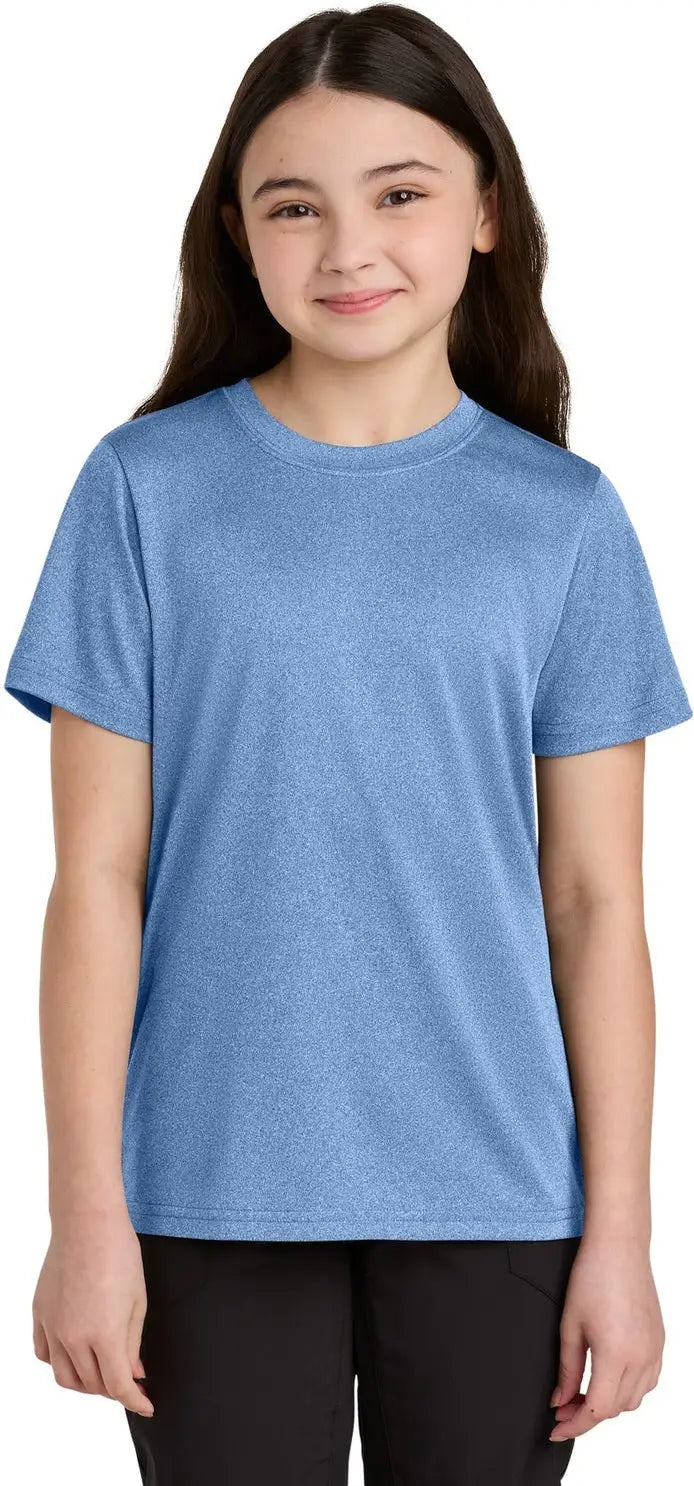 Port & Company Pc390y co Youth Heather Performance Tee - Carolina Blue - Xs