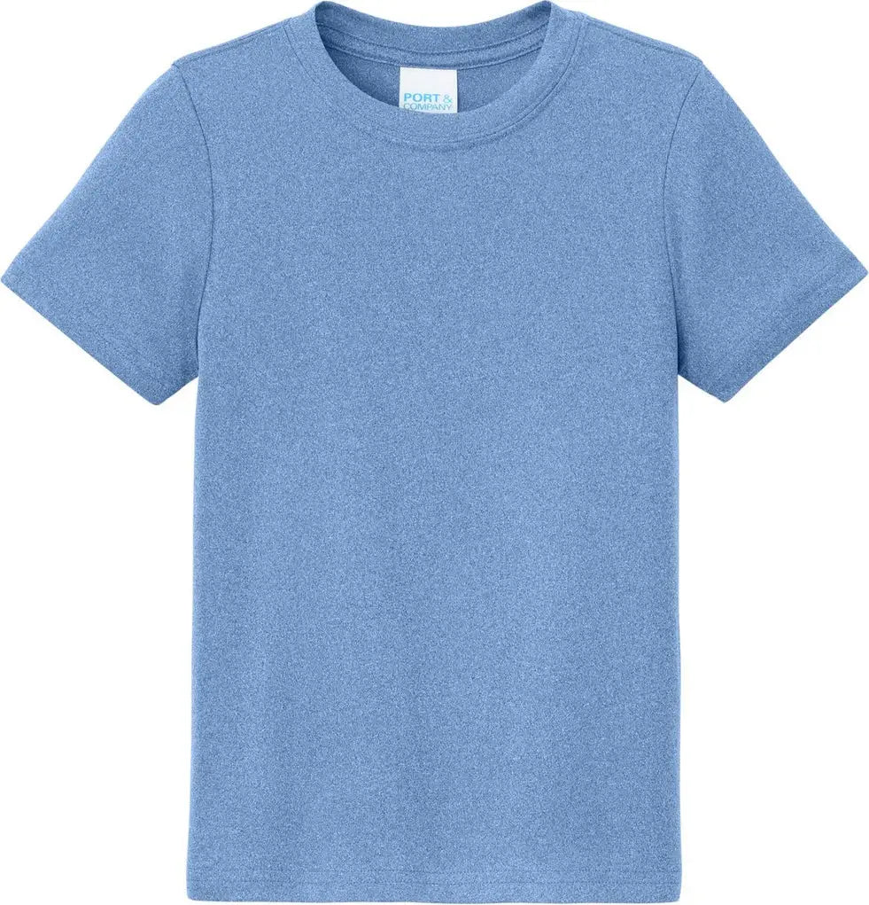 Port & Company Pc390y co Youth Heather Performance Tee - Carolina Blue