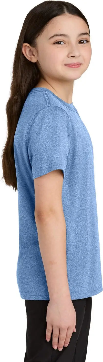 Port & Company Pc390y co Youth Heather Performance Tee - Carolina Blue