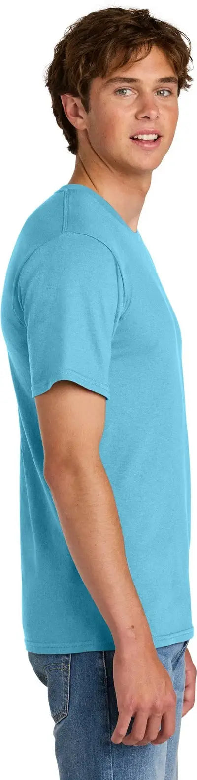 Port & Company Pc43 co Easy Cotton Tee - Aquatic Blue