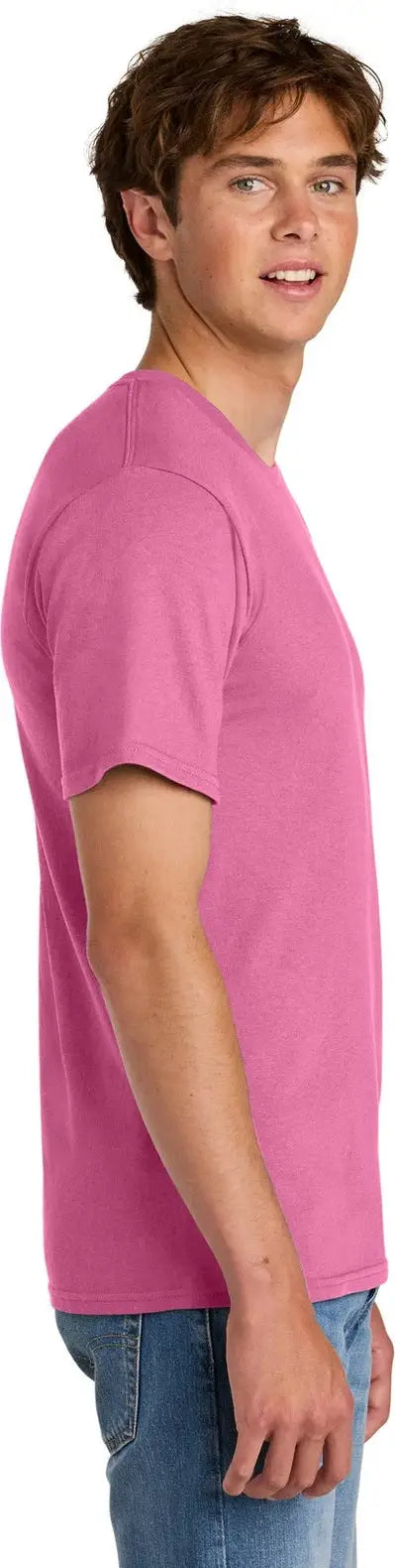 Port & Company Pc43 co Easy Cotton Tee - Awareness Pink