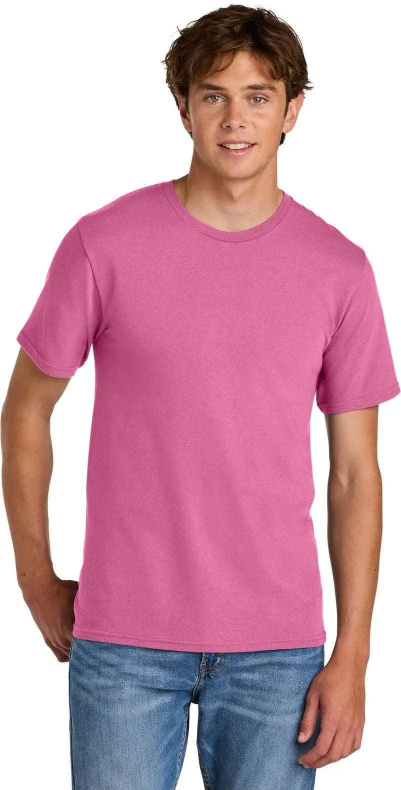 Port & Company Pc43 co Easy Cotton Tee - Awareness Pink