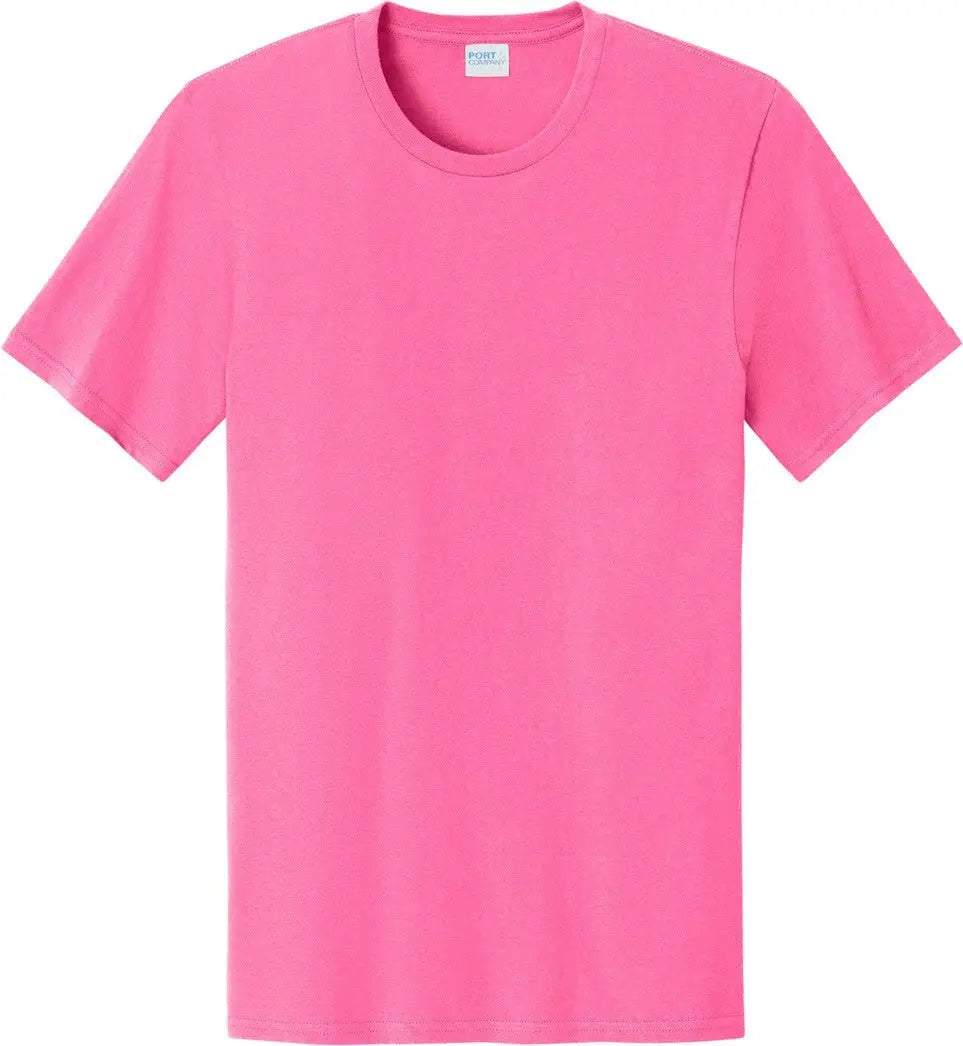Port & Company Pc43 co Easy Cotton Tee - Neon Pink