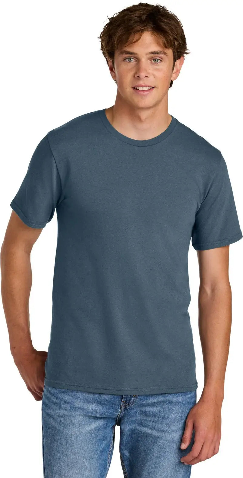 Port & Company Pc43 co Easy Cotton Tee - Steel Blue