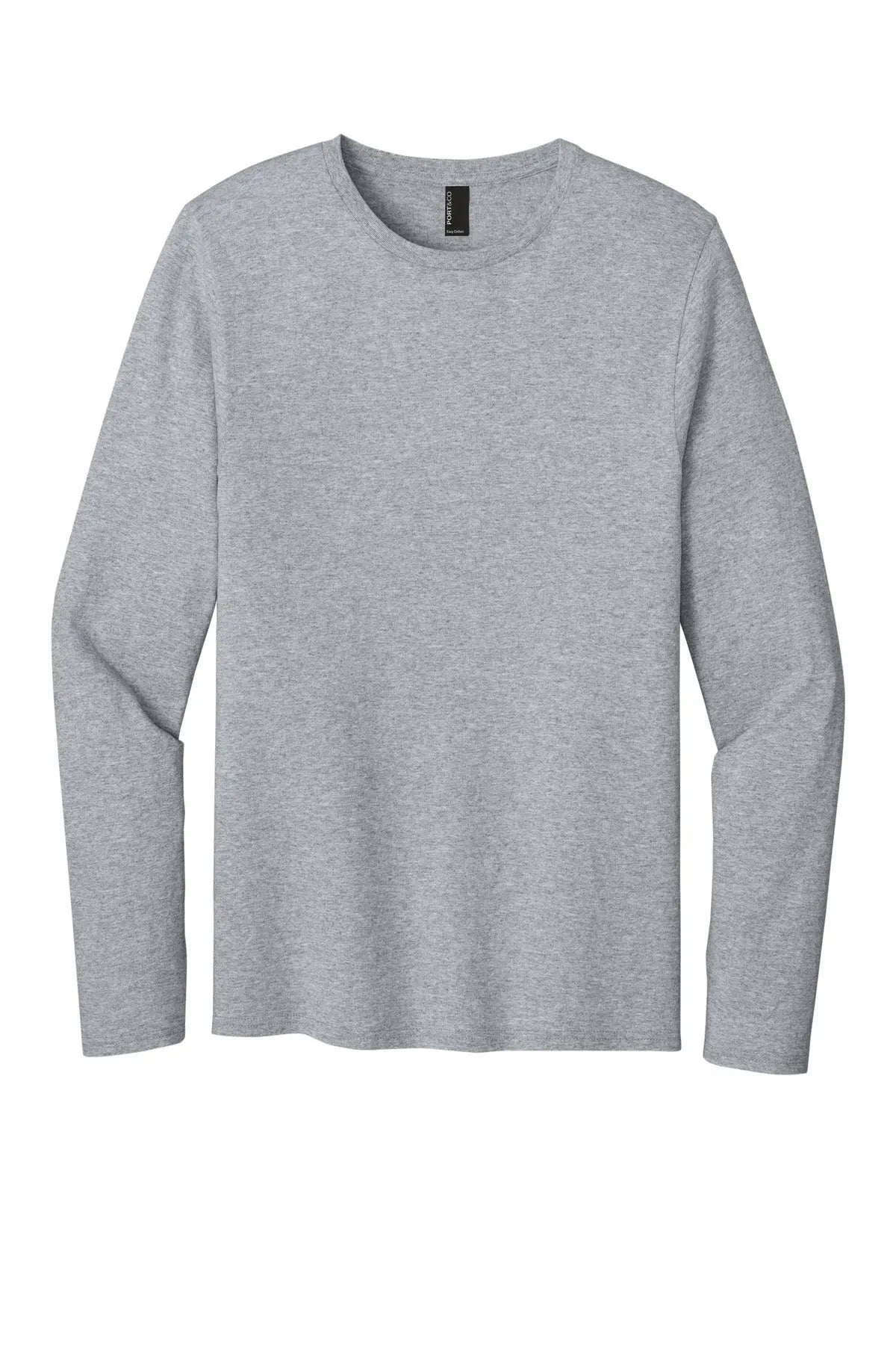 Port & Company Pc43ls co Easy Cotton Long Sleeve Tee - Athletic Heather - Adult s