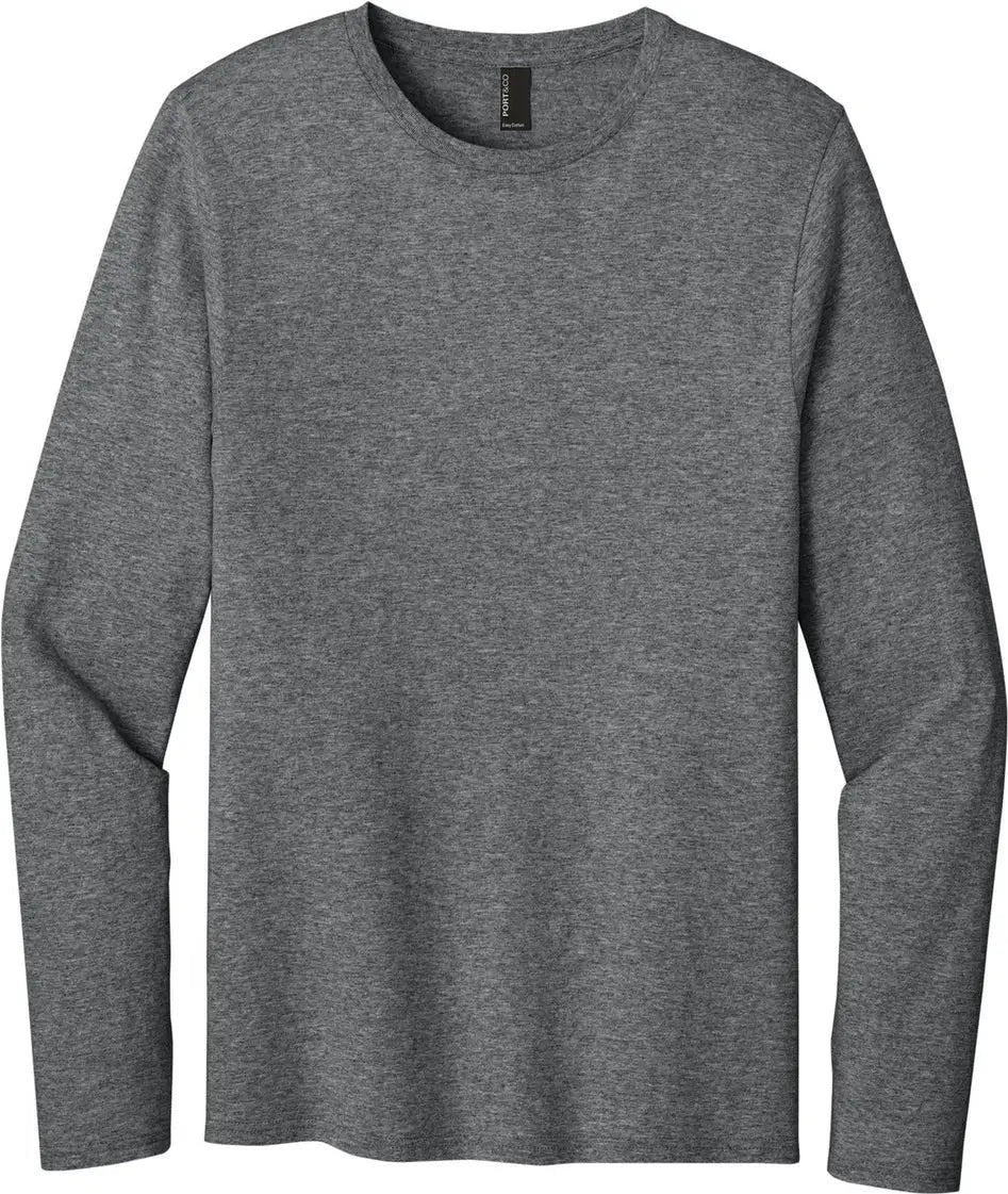 Port & Company Pc43ls co Easy Cotton Long Sleeve Tee - Graphite Heather - Adult s