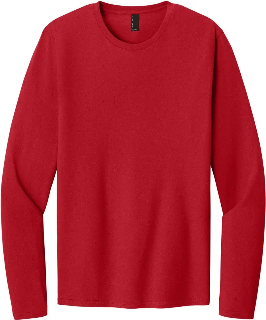 Port & Company Pc43ls co Easy Cotton Long Sleeve Tee - Red - Adult s