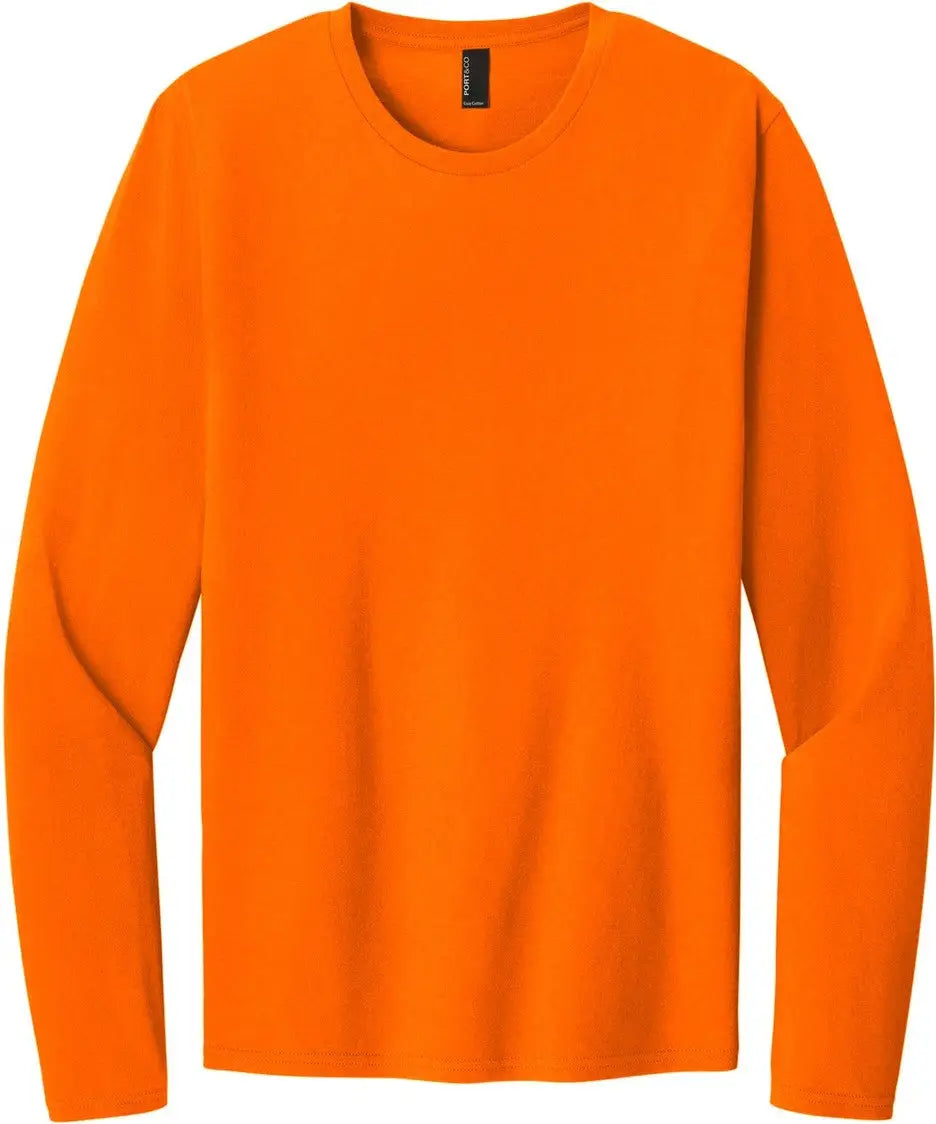 Port & Company Pc43ls co Easy Cotton Long Sleeve Tee - S. Orange - Adult s