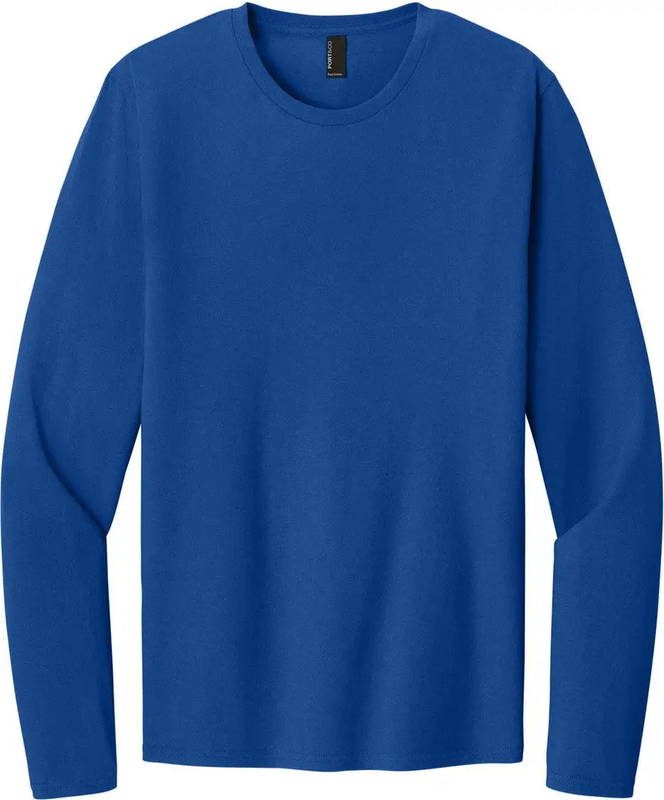 Port & Company Pc43ls co Easy Cotton Long Sleeve Tee - True Royal - Adult s