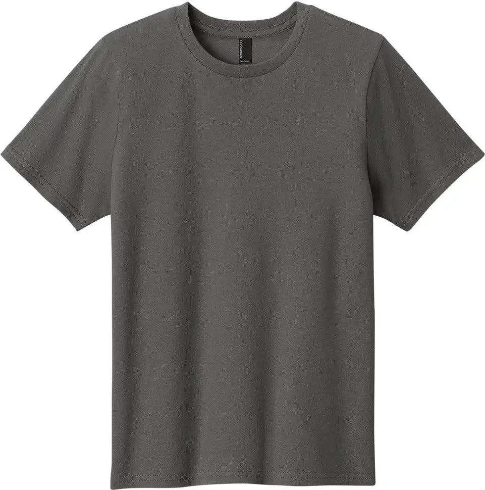 Port & Company Pc43y co Youth Easy Cotton Tee - Charcoal - Xs