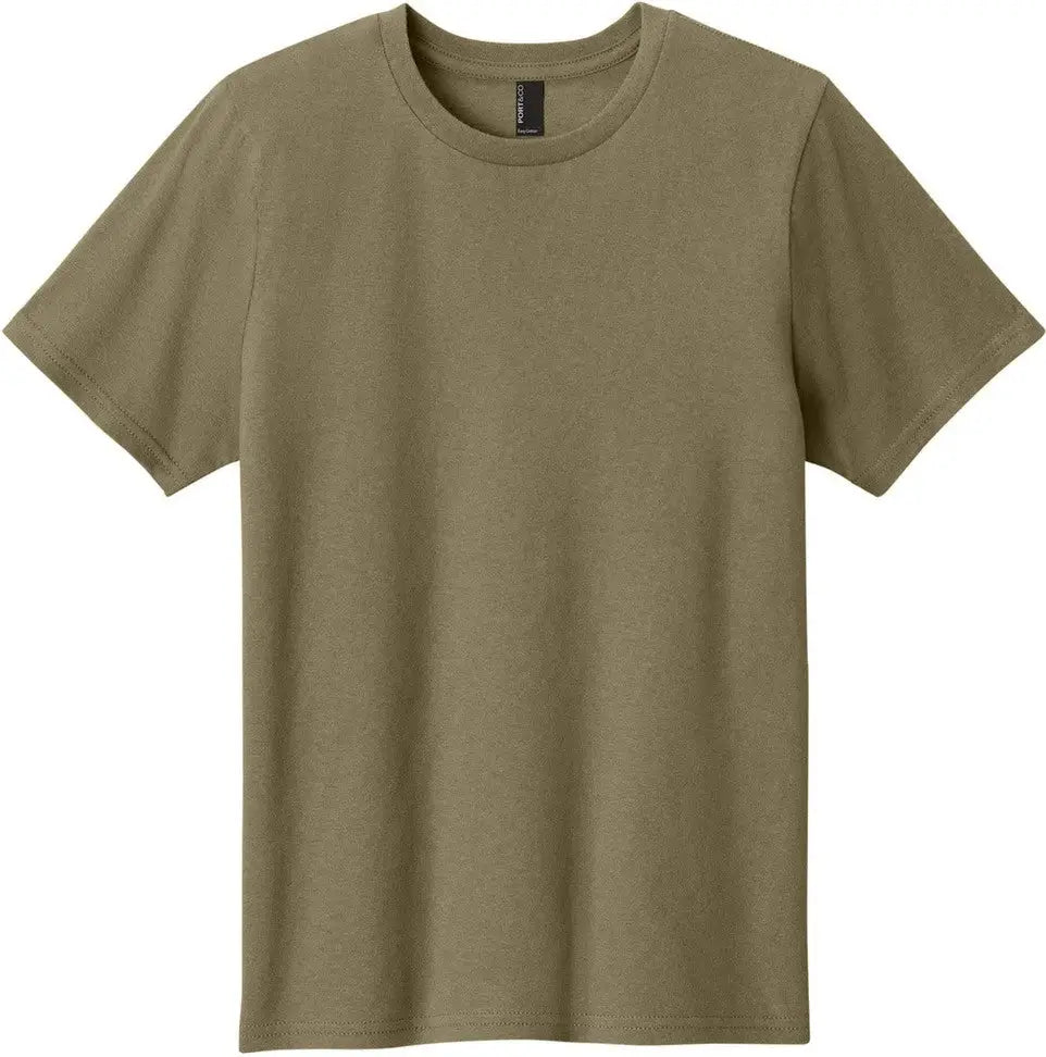 Port & Company Pc43y co Youth Easy Cotton Tee - Coyote Brown - Xs