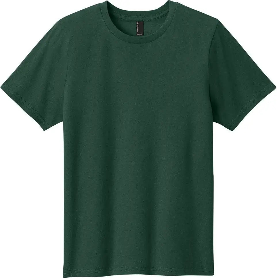 Port & Company Pc43y co Youth Easy Cotton Tee - Dark Green - Xs