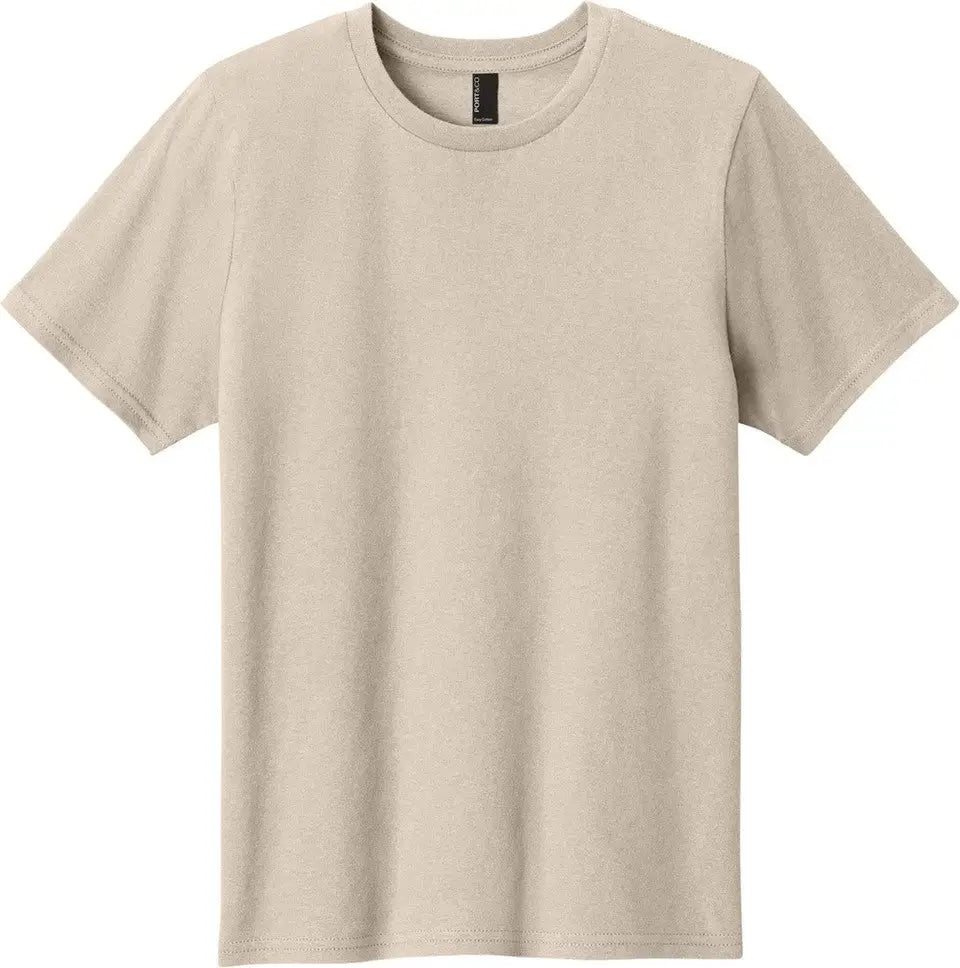 Port & Company Pc43y co Youth Easy Cotton Tee - Light Sand