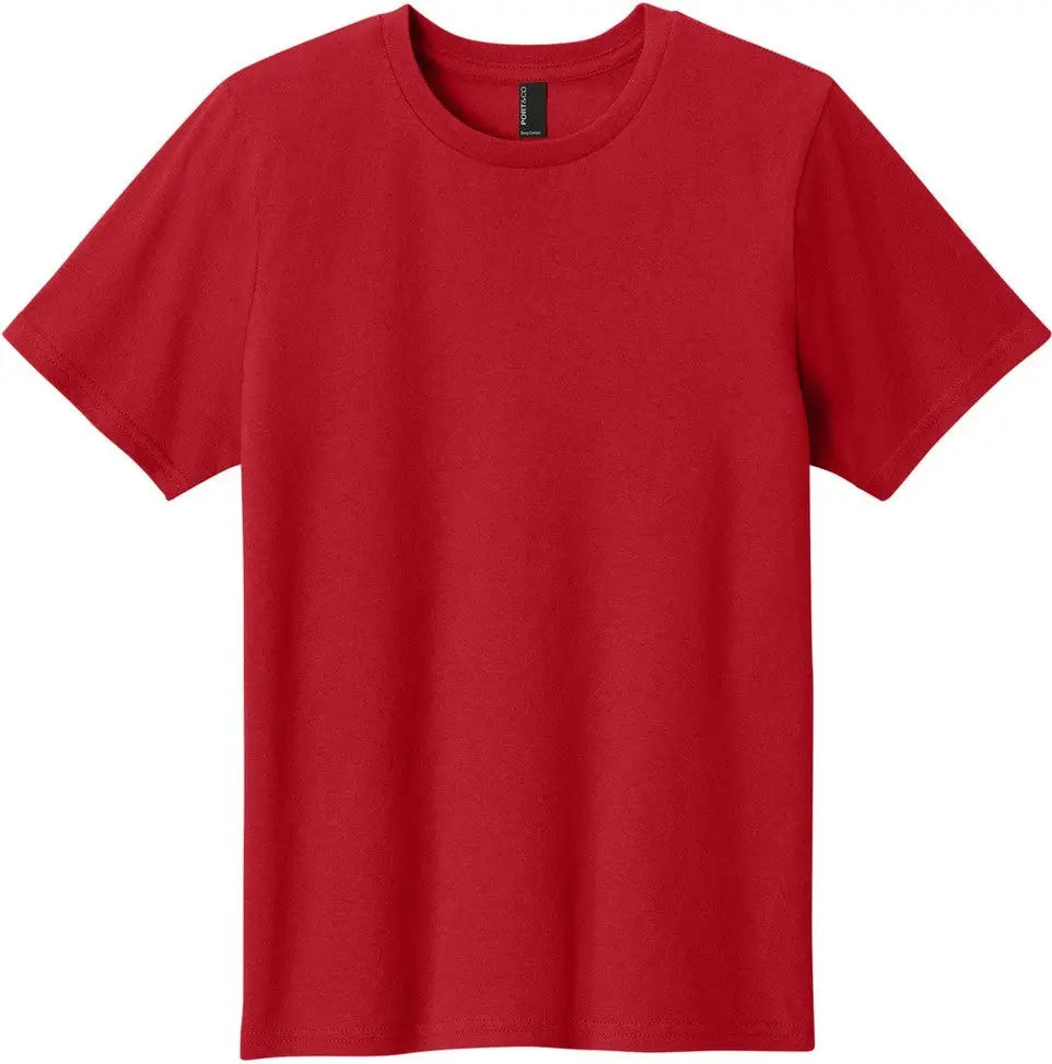 Port & Company Pc43y co Youth Easy Cotton Tee - Red - Xs