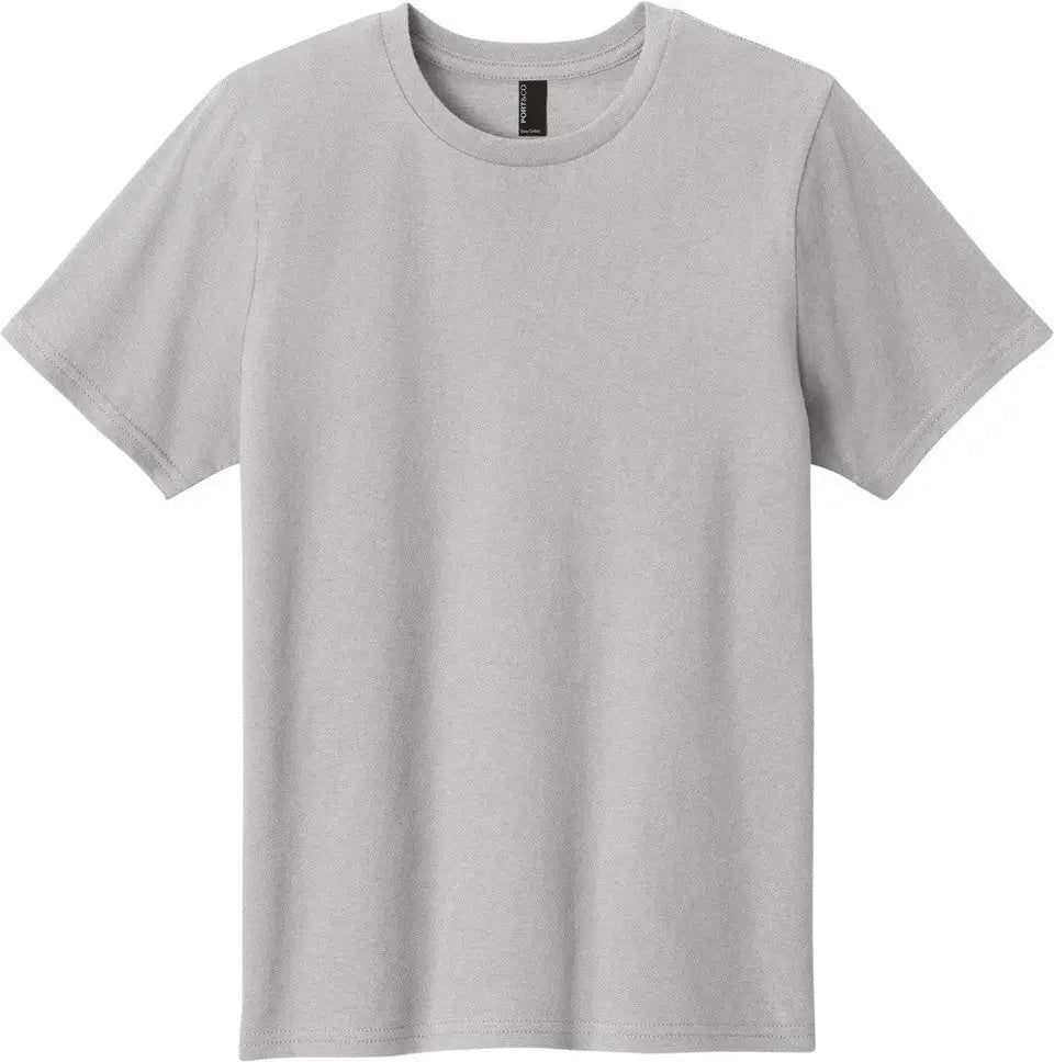 Port & Company Pc43y co Youth Easy Cotton Tee - Silver - Xs