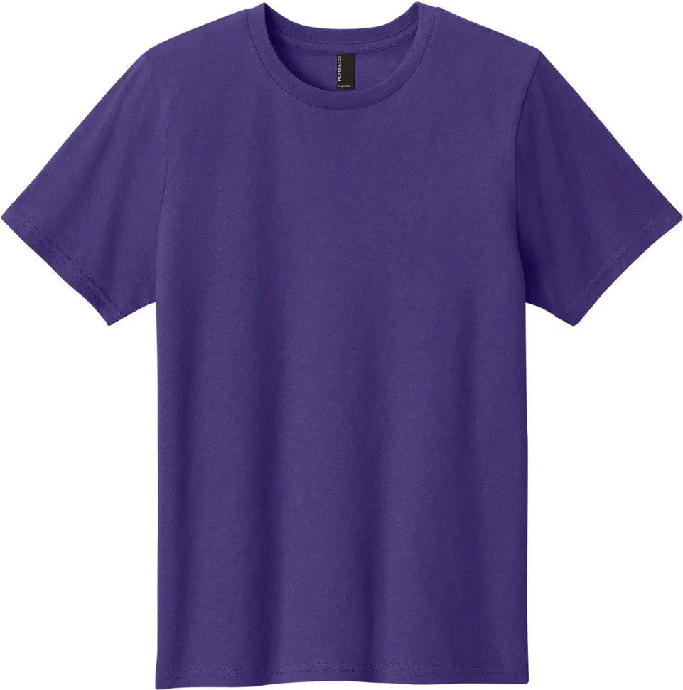 Port & Company Pc43y co Youth Easy Cotton Tee - Team Purple - Xs