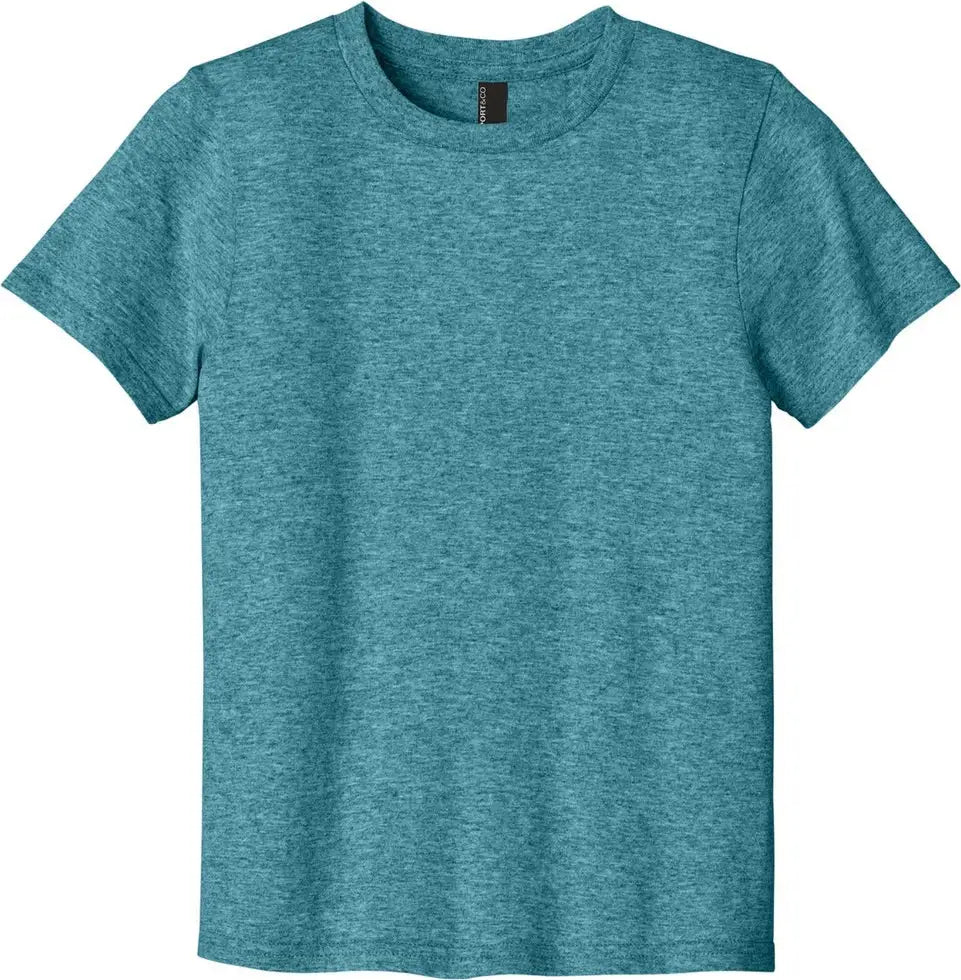 Port & Company Pc43y co Youth Easy Cotton Tee - Vivid Teal Heather - Xs